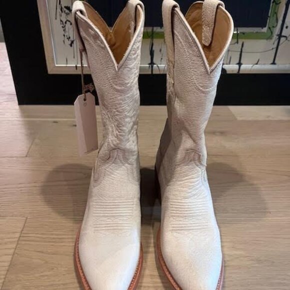 Cream Tecovas Boots - NWT - Size 9 B - Picture 6 of 7